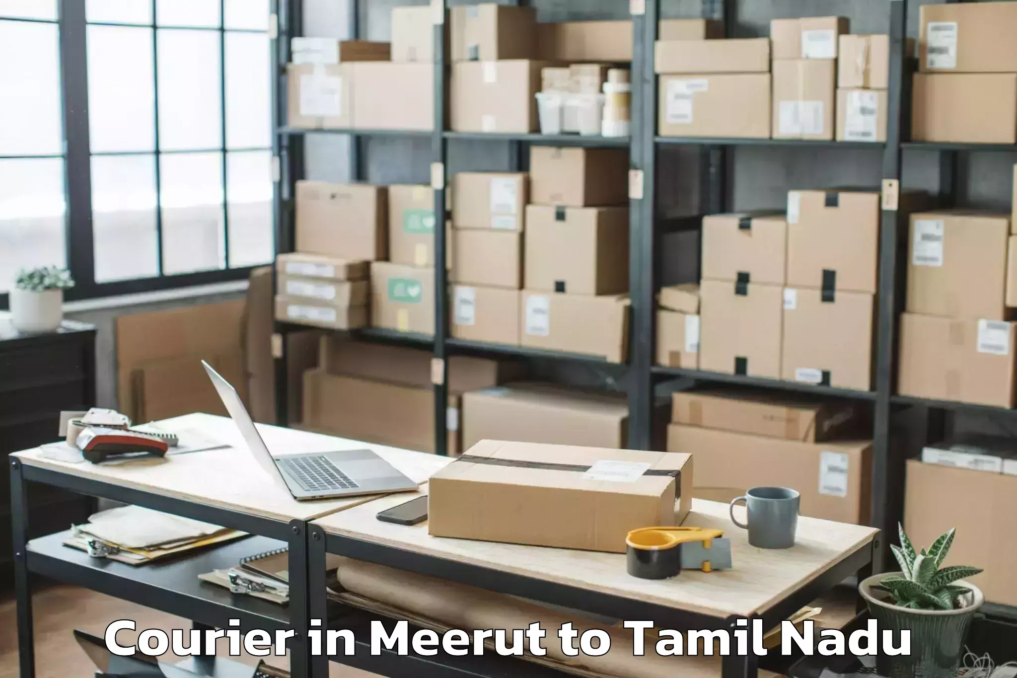 Easy Meerut to Turaiyur Courier Booking